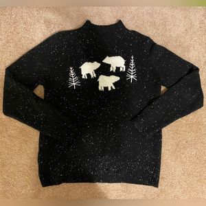 LOFT Polar Bear Mock Neck Sweater